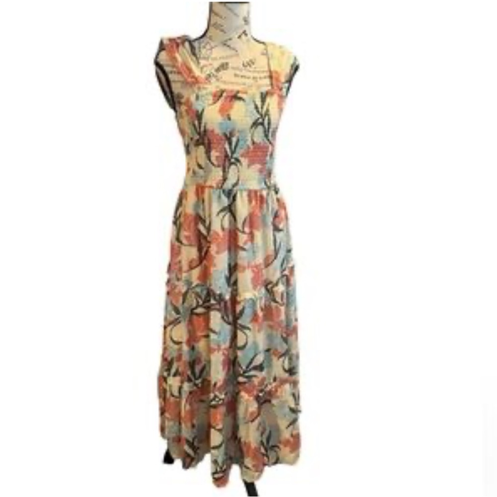 NWT-Band of the Free Lila Floral Midi Sundress. Size medium.
